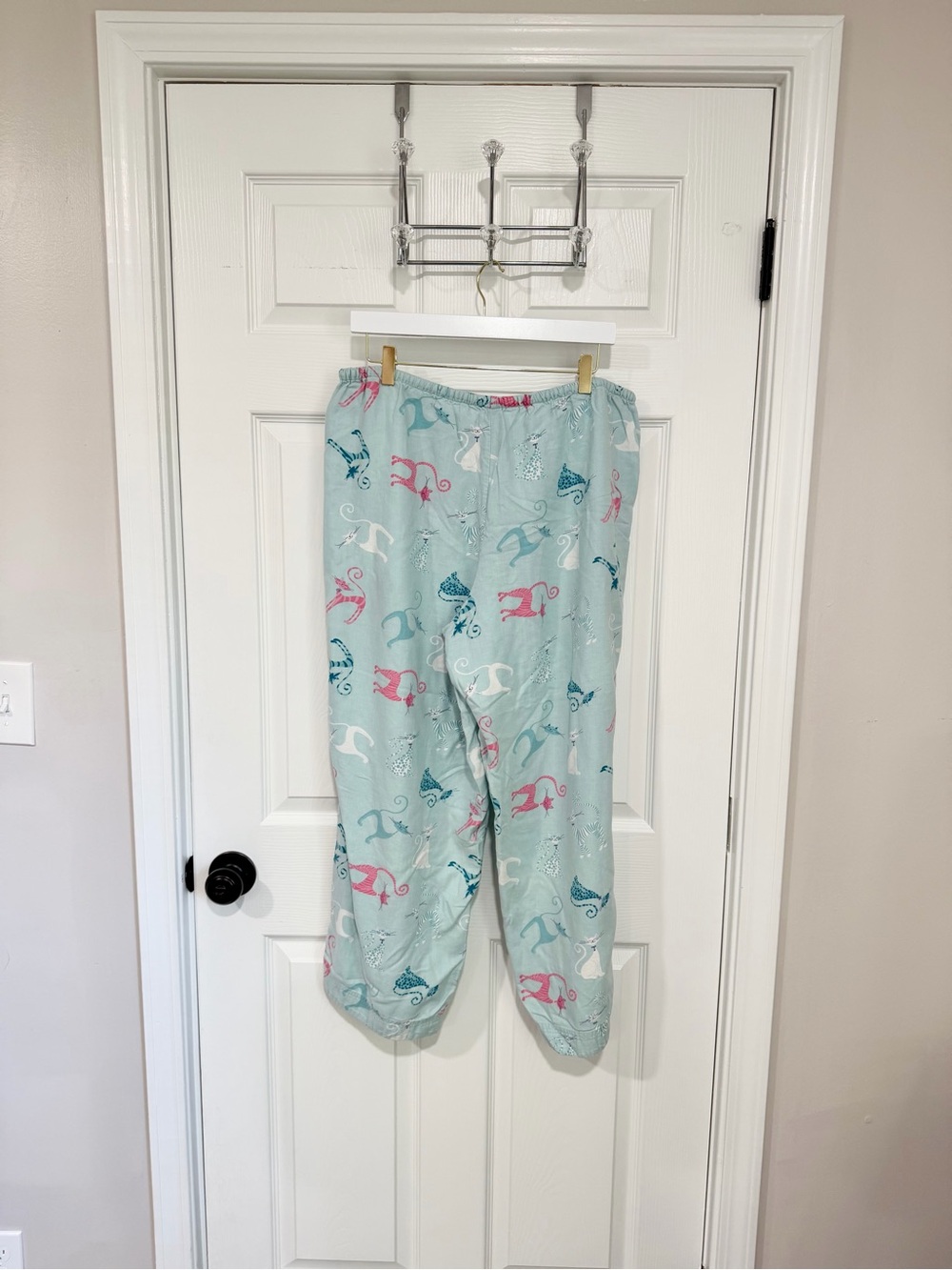 Delicates Cat Print Cotton Pajama Set Cozy Playful Lounge Large Sleepwear - Picture 8 of 9